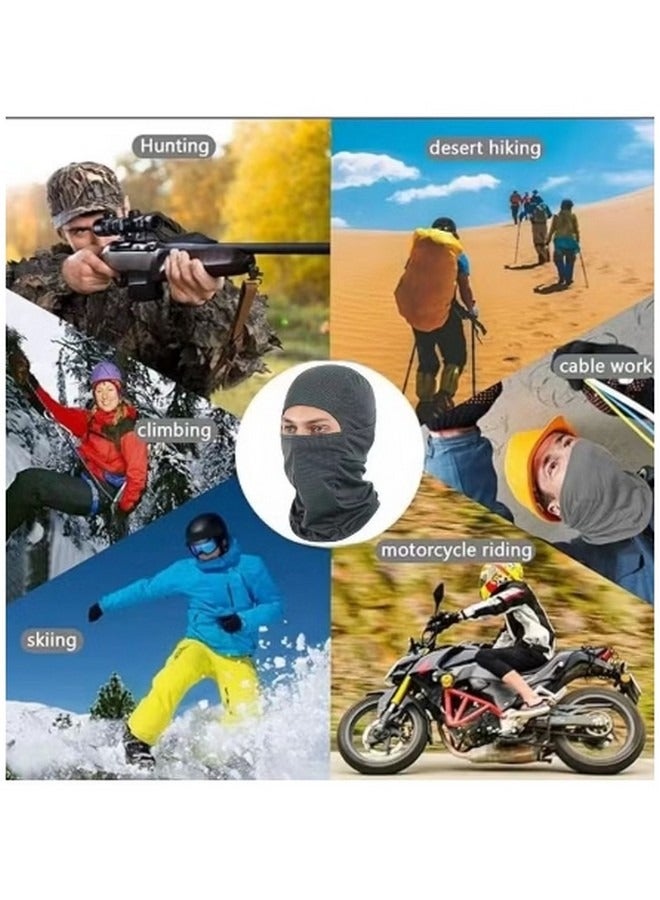 Beauenty Men Women Balaclava Uv Protection Full Face Sunscreen Mask, Omnidirectional Covering Ice Silk Polyester Breathable Sunscreen Shawl Face Covering, Lightweight Sports Protection Cover (Dark Grey) - Image 2