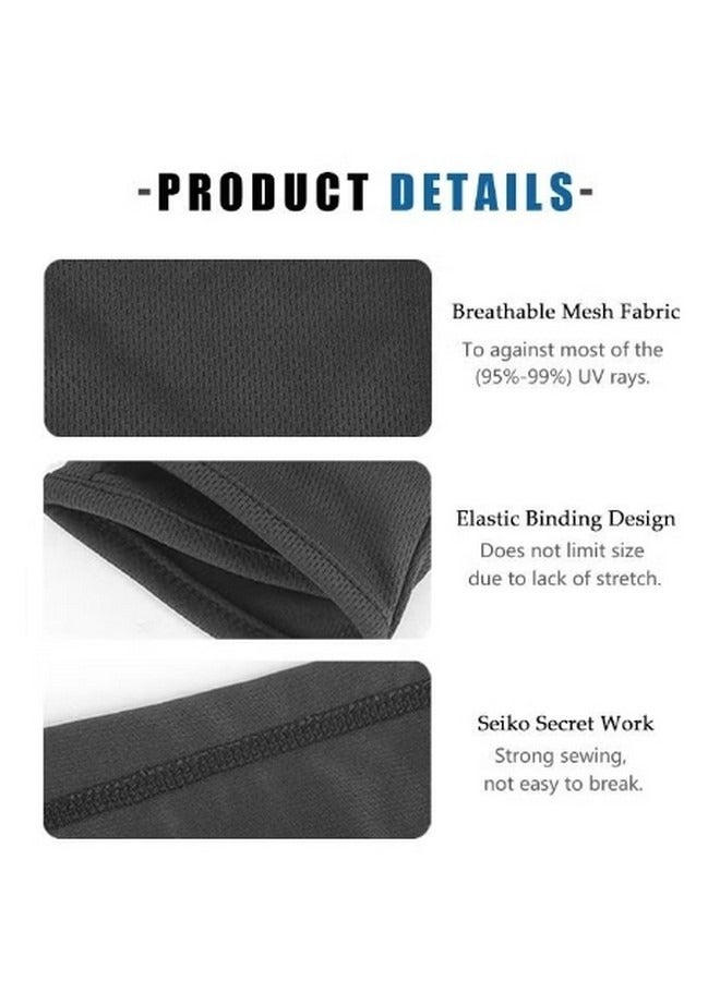 Beauenty Men Women Balaclava Uv Protection Full Face Sunscreen Mask, Omnidirectional Covering Ice Silk Polyester Breathable Sunscreen Shawl Face Covering, Lightweight Sports Protection Cover (Dark Grey) - Image 5