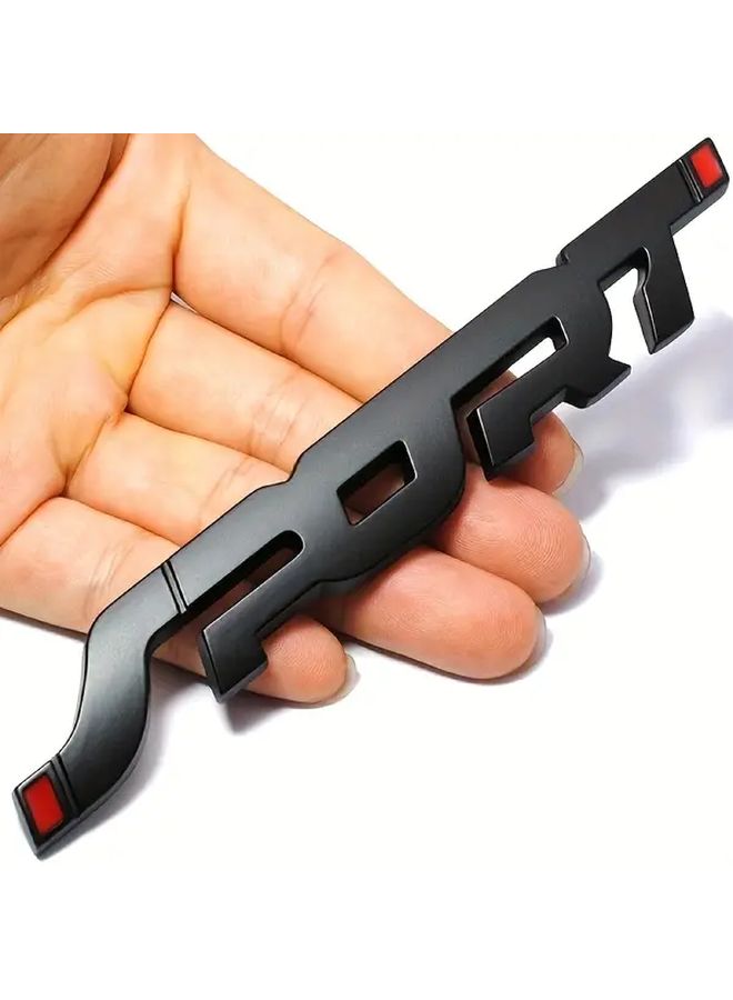 Red 3D Metal Car Sticker Sport Badge Decal Waterproof Durable Trunk Mudguard Decoration - Image 1