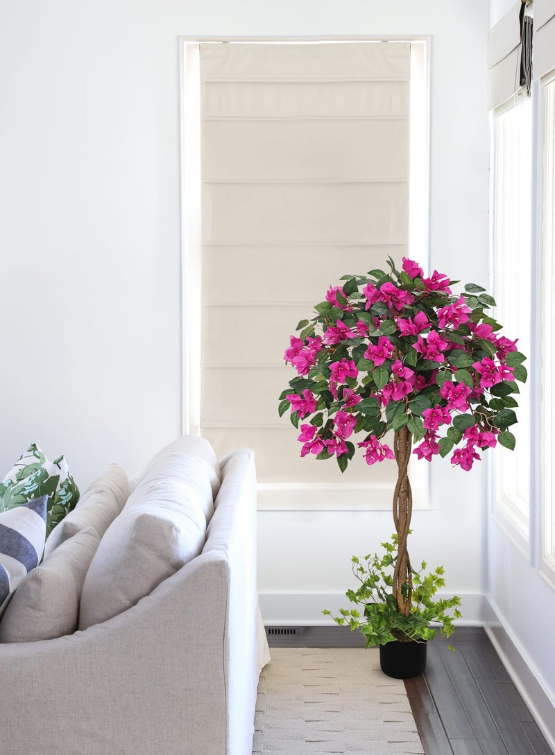 Briful 3.94FT Artificial Bougainvillea Tree in Pot â€“ Faux Silk Bougainvillea Floral Tree Decorative Pink Fake Trees for Home Office Living Room Indoor Outdoor DÃ©cor - Image 4