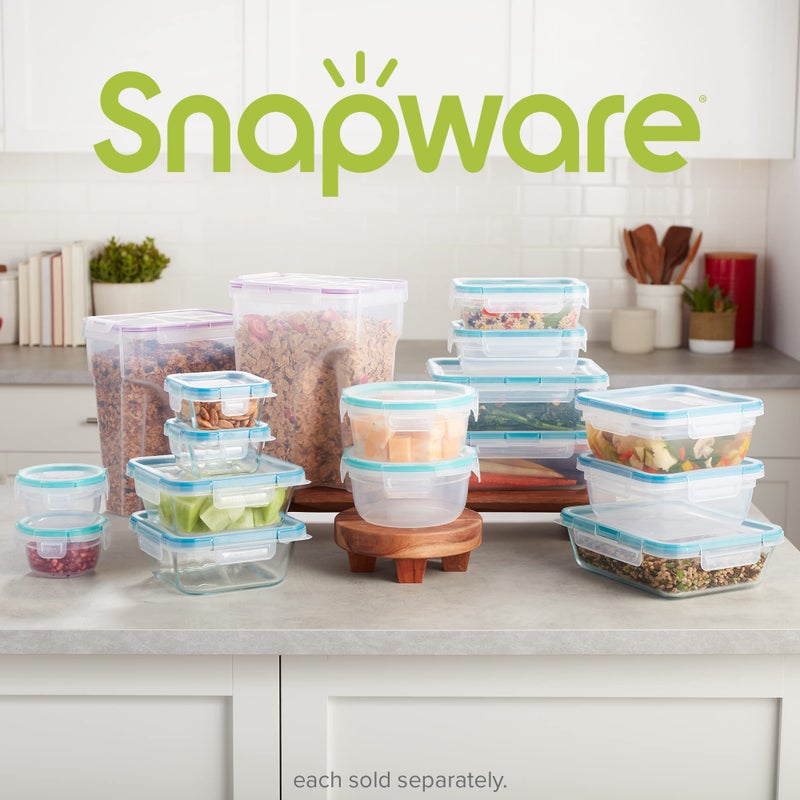 Snapware Airtight 2-Pack (22.8 Cup) Cereal Dispenser Storage Containers, Flip-Top Lid BPA Free, Plastic Containers For Cereal, Rice, Snack, Dry Food and Pantry Organization - Image 5