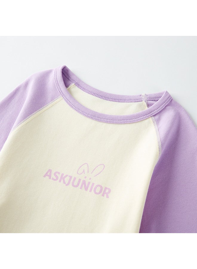 ASK JUNIOR A Antibacterial Children's Thermal Underwear Set Girls' Underwear Pure Cotton Pajamas Homewear Teenagers - Image 5
