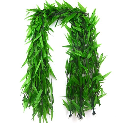 Beebel 50 Strands Artificial Vine Fake Leaves Silk Willow Rattan Wicker Twig for Jungle Party Supplies - Image 3