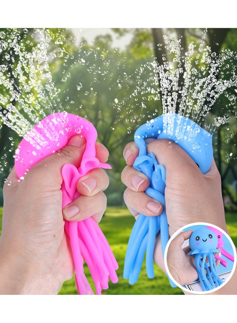 2 jellyfish children's bath toys, bath toys, baby bath toys, water spray jellyfish bath toys, pre-school water spray toys  - Image 1