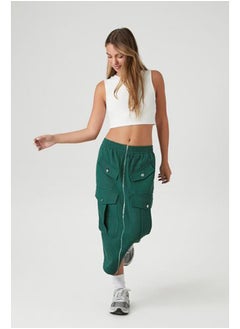 FOREVER 21 Zip-Front Cargo Midi Skirt  - Image 5