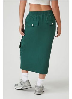 FOREVER 21 Zip-Front Cargo Midi Skirt  - Image 4