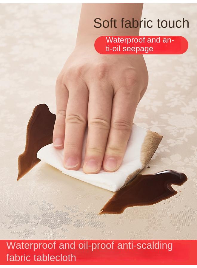 Bluejw Tablecloth Waterproof And Oil-proof Anti-scalding New Style Light Luxury Living Room Coffee Table Rectangular Tablecloth - Image 4