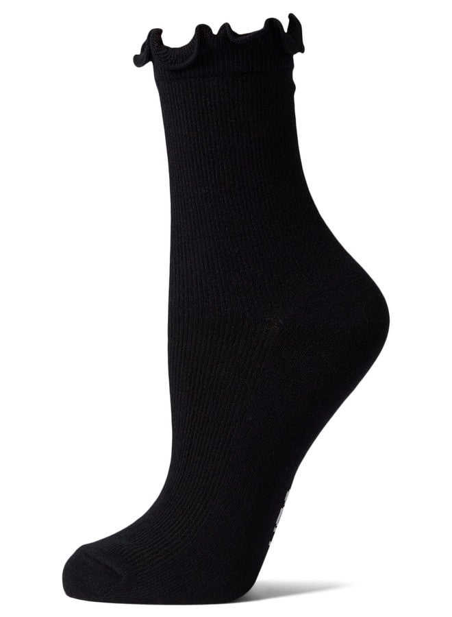 UGG Women's Karsyn Lettuce Edge Sock, Black, O/S