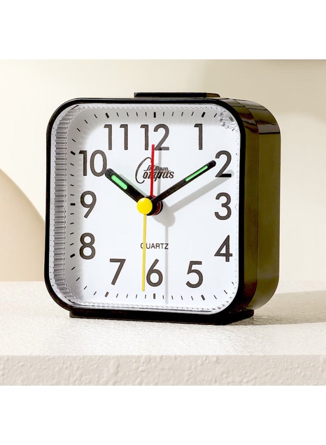 Compas Desktop Children's Alarm Clock, Quartz Clock For Students' Wake-up Aid, Simple Bedroom Bedside Clock, 2334 Black New Year Gift - Image 2