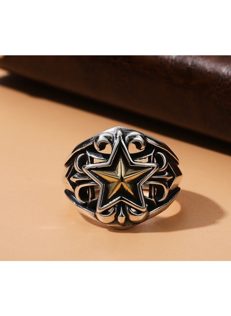 خاتم رجالي قابل للتعديل من الفضة الإسترليني S925، خاتم أنيق فريد من نوعه من الفضة الإسترليني، خاتم مفتوح لا يتلاشى - Image 2