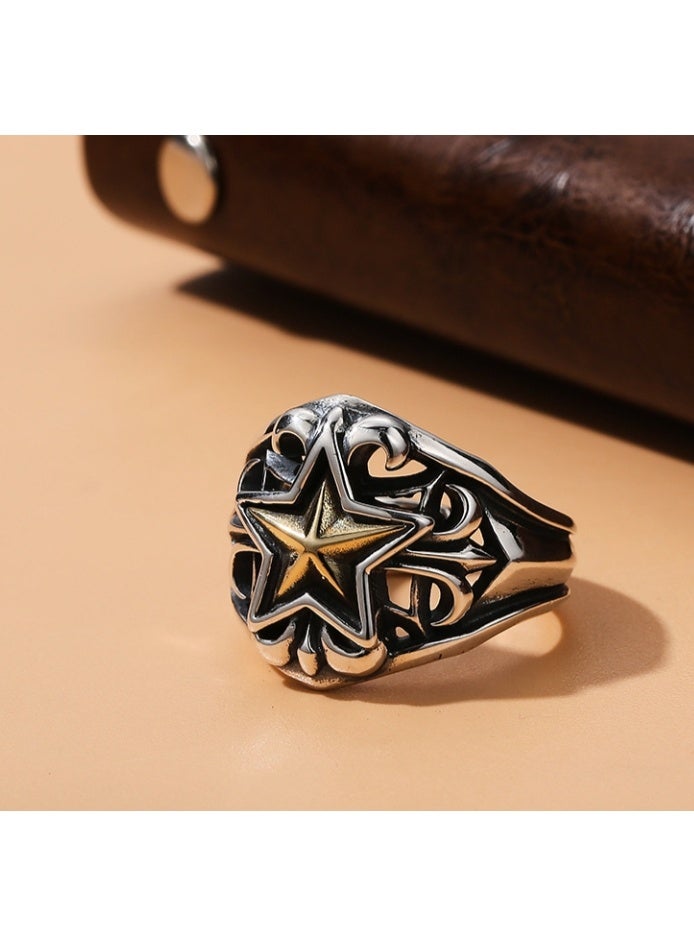 خاتم رجالي قابل للتعديل من الفضة الإسترليني S925، خاتم أنيق فريد من نوعه من الفضة الإسترليني، خاتم مفتوح لا يتلاشى - Image 3