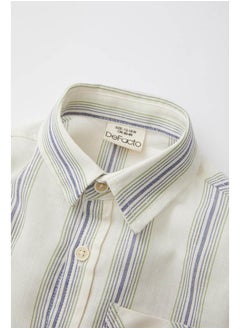 DeFacto Babyboy Regular Fit Shirt Neck Woven Long Sleeve Shirt  - Image 3