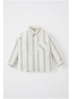Babyboy Regular Fit Shirt Neck Woven Long Sleeve Shirt