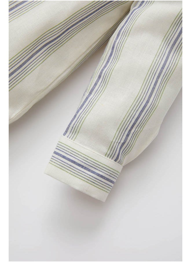 DeFacto - Babyboy Regular Fit Shirt Neck Woven Long Sleeve Shirt - Image 1