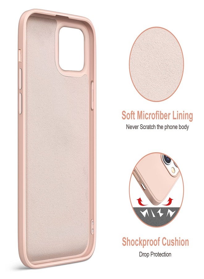 Hython Case for iPhone 13 Case with Ring Stand [360° Rotatable Ring Holder Magnetic Kickstand] [Soft Microfiber Lining] Gel Rubber Full Body Shockproof Protective Case Cover for Women, Pink Sand - Image 3