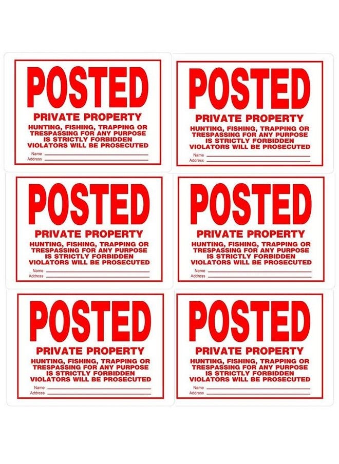 Hillman 840159 Posted Private Property Hunting Fishing Trapping Or Trespassing For Any Purpose Is Strictly Forbidden Violaters Will Be Prosecuted Sign White And Red Aluminum 10X14 Inches 1Sign  - Image 2