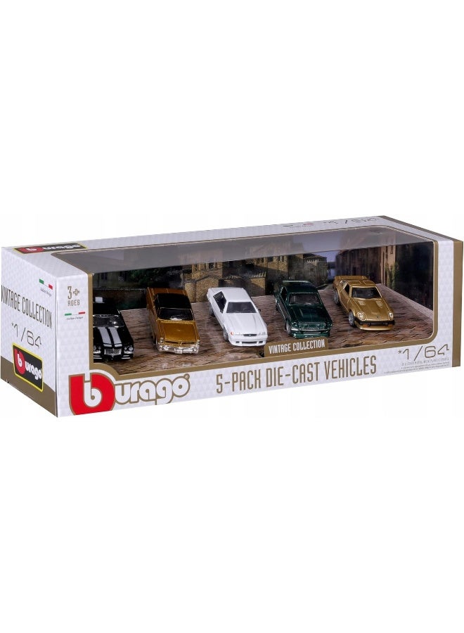 Bburago مجموعة ببراغو الكلاسيكية 5-pack من المركبات المصبوبة (1:64) - Image 2