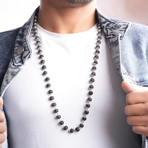 Japam Karungali Mala for Men & Women (54+1 Beads) | Karungali Wood Jap Mala Necklace for Meditation, Yoga & Prayer | Lightweight Beads - Image 2