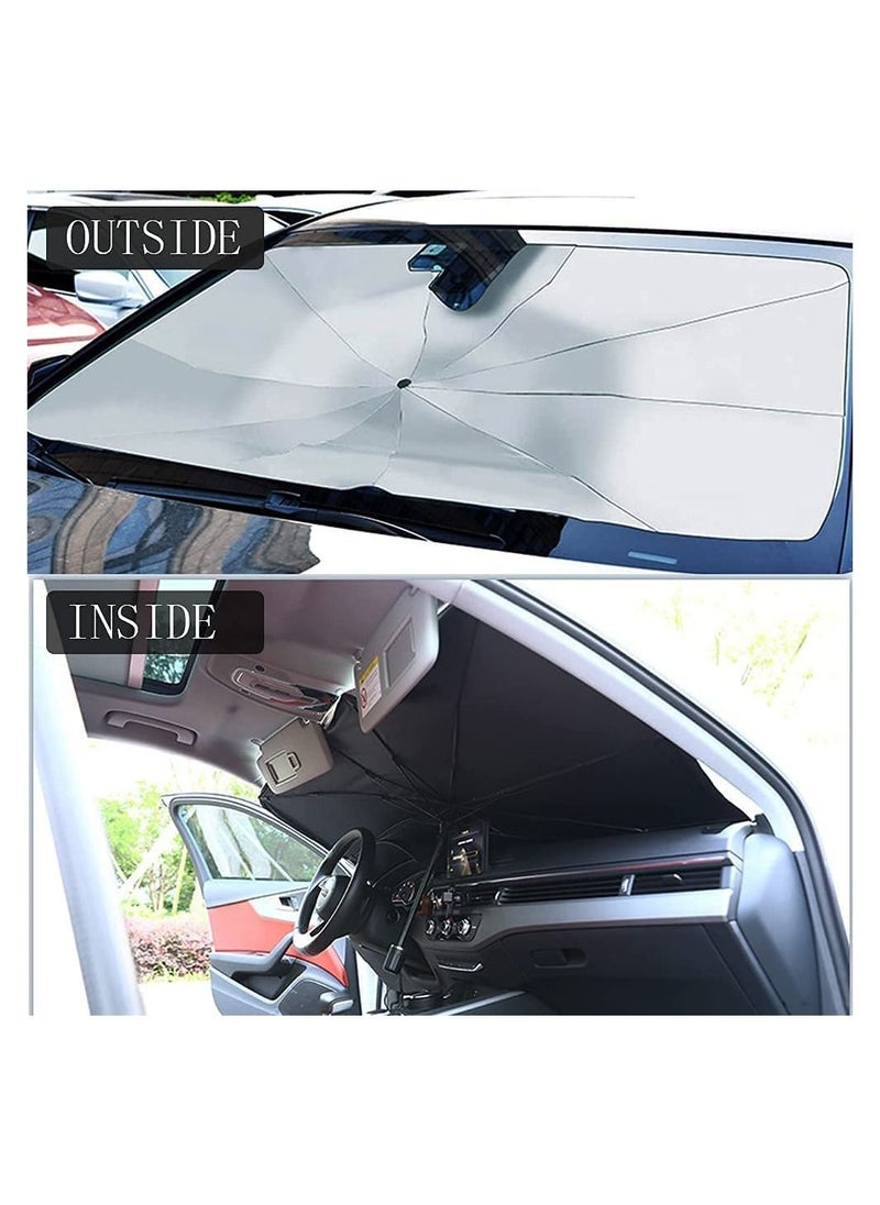 Cool Baby COOLBABY Car Front Windshield Sunshade Umbrella , UV Protection & Heat Insulation Foldable Sun Shade Sun Visor, Full Cover Sun Shade for Most Vehicles, 140X79 cm  - Image 2