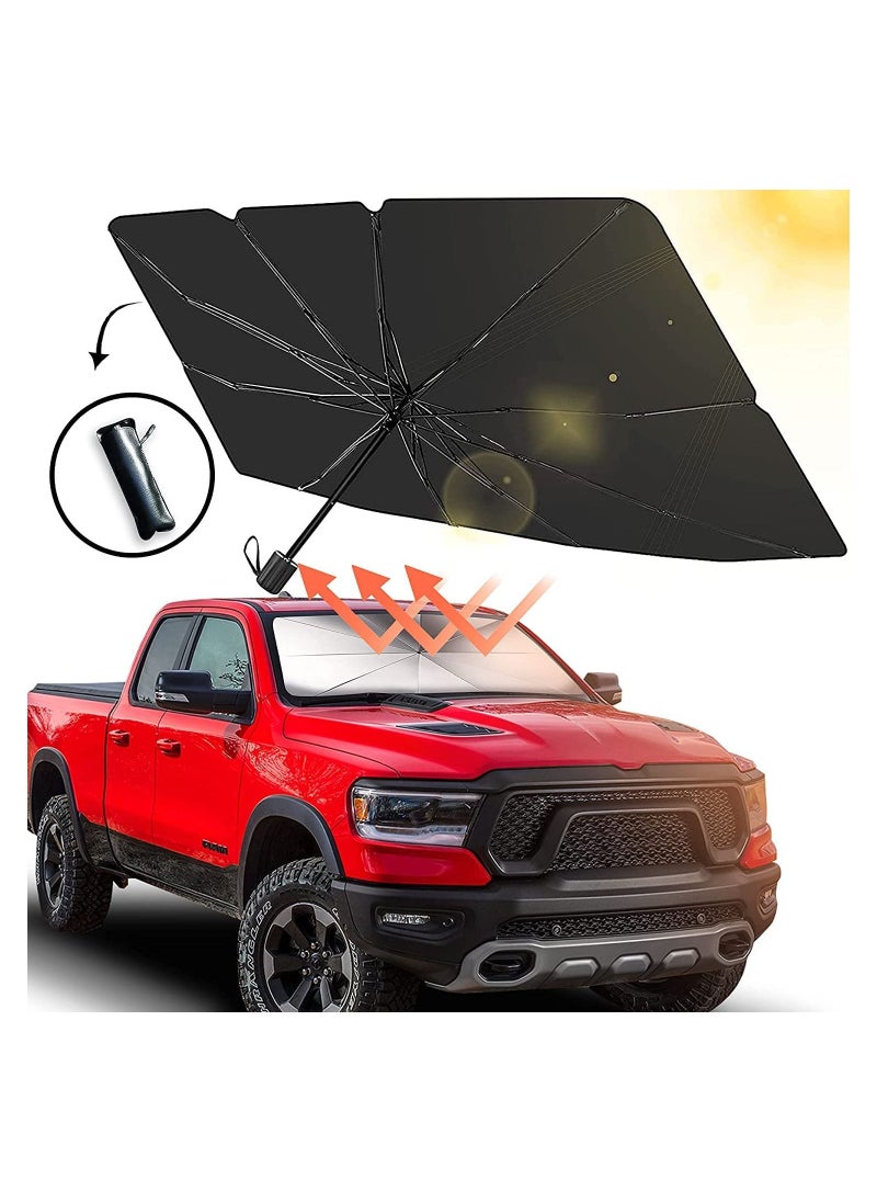 Cool Baby COOLBABY Car Front Windshield Sunshade Umbrella , UV Protection & Heat Insulation Foldable Sun Shade Sun Visor, Full Cover Sun Shade for Most Vehicles, 140X79 cm  - Image 1
