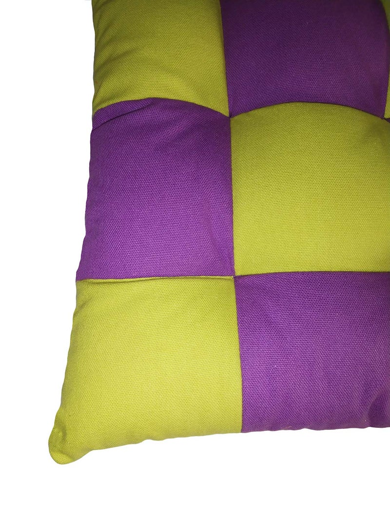 Lushomes Chair Pads Purple with Green Reversible Driver seat Cushion for car Dining Chair Cushion Cushion for car tie up Cushions for Chairs Cotton Cushion 15 Inch x15 Inch 1 Pc - Image 4