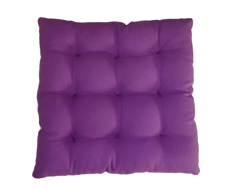 Lushomes Chair Pads Purple with Green Reversible Driver seat Cushion for car Dining Chair Cushion Cushion for car tie up Cushions for Chairs Cotton Cushion 15 Inch x15 Inch 1 Pc - Image 3