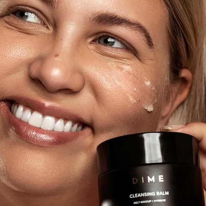 DIME Beauty Cleansing Balm, Oil Makeup Remover and Face Cleanser, Hydrating Eye Makeup Remover with Squalane, 3.38 oz / 100 ml - Image 5