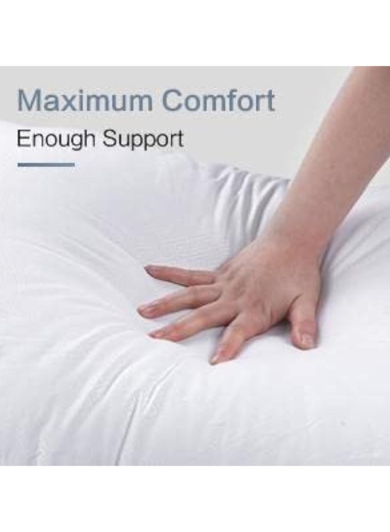 NOON HOME Premium Hypoallergenic Super Soft and Elastic Pillow for Ultimate Comfort and Support - Ideal for Neck Pain Relief and Allergies - Customizable for Back, Size 70×50cm (2-Pack) - Image 3