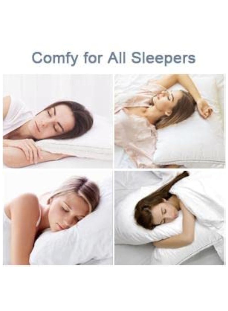 NOON HOME Premium Hypoallergenic Super Soft and Elastic Pillow for Ultimate Comfort and Support - Ideal for Neck Pain Relief and Allergies - Customizable for Back, Size 70×50cm (2-Pack) - Image 4