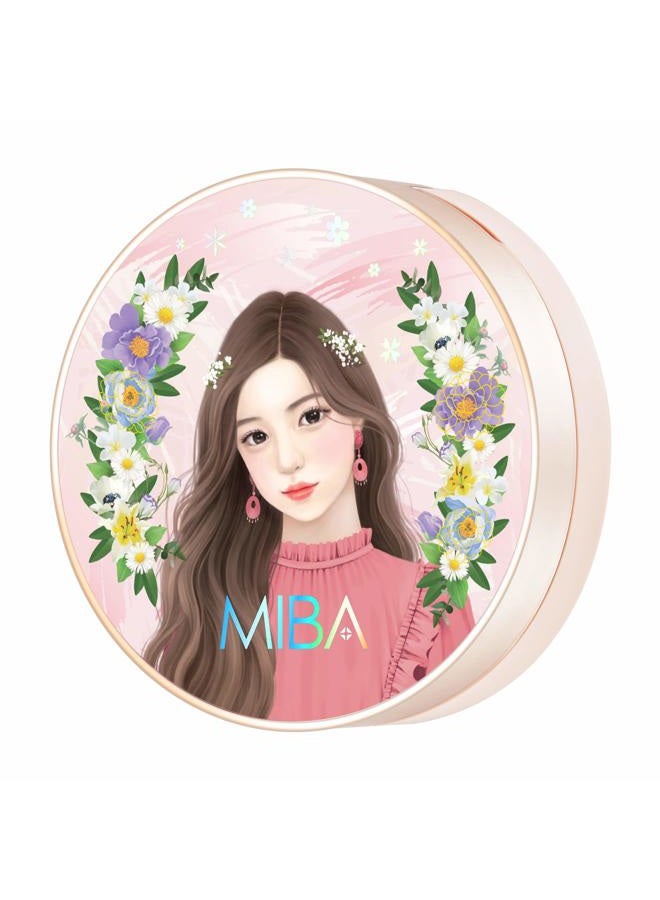 MIBA Ion Calcium Foundation Double Cushion RX 25 g / 0.88 oz Big Cushion SEASON2 Long Lasting Effect for Dewy Skin. Skin moisturizing. Skin tightening relief. Fine coverage. Smooth adhesion (No 23) - Image 1