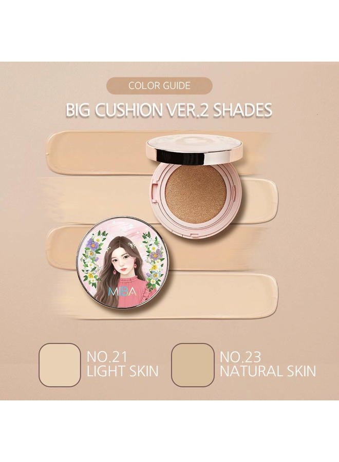 MIBA Ion Calcium Foundation Double Cushion RX 25 g / 0.88 oz Big Cushion SEASON2 Long Lasting Effect for Dewy Skin. Skin moisturizing. Skin tightening relief. Fine coverage. Smooth adhesion (No 23) - Image 5