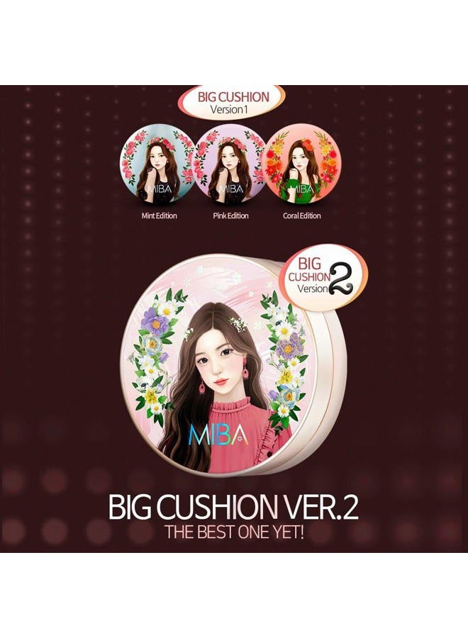 MIBA Ion Calcium Foundation Double Cushion RX 25 g / 0.88 oz Big Cushion SEASON2 Long Lasting Effect for Dewy Skin. Skin moisturizing. Skin tightening relief. Fine coverage. Smooth adhesion (No 23) - Image 2