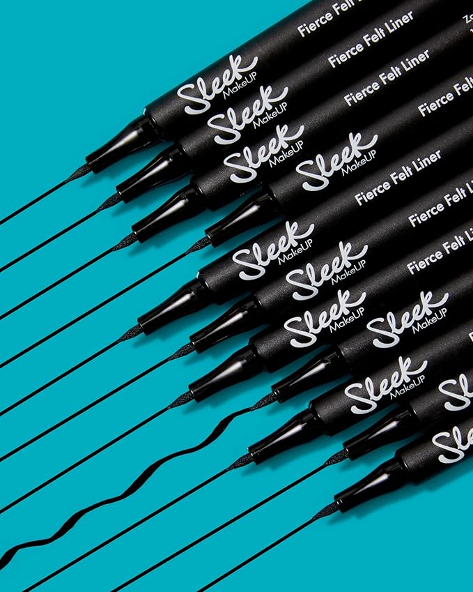 Sleek MakeUP Fierce Felt Liner Long Lasting Liquid Eyeliner Felt Tip Applicator Zodiac Black 1ml - Image 5