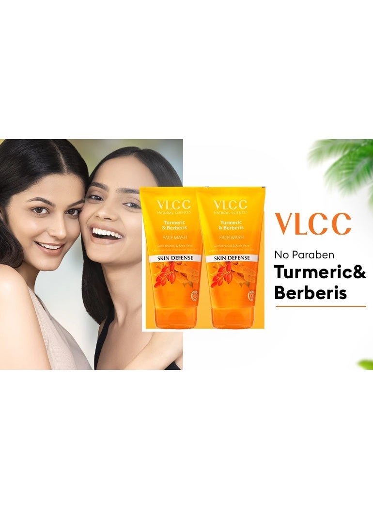 VLCC Turmeric & Berberis - Intensive hydration (Pack of 3) Face Wash (450 ml) - Image 2