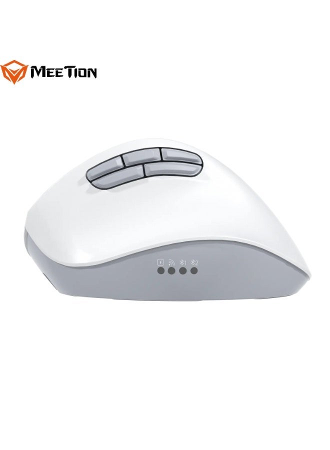 MEETION Triple-Mode Ergonomic Mouse BTM660 9 Customizable Buttons Whisper Quiet Clicks Adjustable 4 levels DPI Smart Light Indicators Dual-OS Compatibility - Image 4