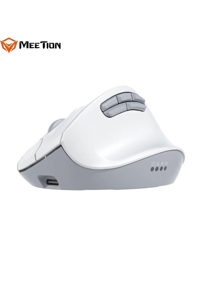 MEETION Triple-Mode Ergonomic Mouse BTM660 9 Customizable Buttons Whisper Quiet Clicks Adjustable 4 levels DPI Smart Light Indicators Dual-OS Compatibility - Image 2