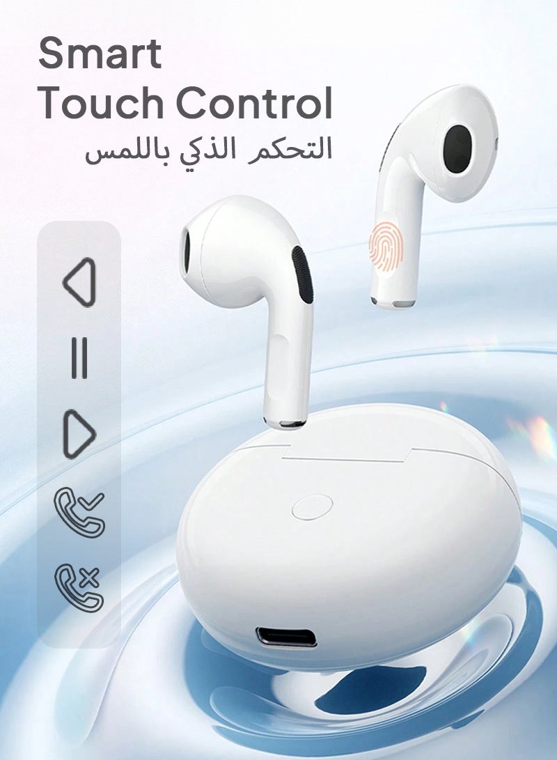 سماعات أذن ستيريو لاسلكية حقيقية عالية الدقة، سماعات أذن لاسلكية مزودة بخاصية إلغاء الضوضاء وميكروفون مدمج وسماعة رأس مقاومة للماء IPX4 للرياضة للنساء والفتيات وأفكار هداياسماعات أذن ستيريو لاسلكية حقيقية عالية الدقة، سماعات أذن لاسلكية مزودة بخاصية إلغاء الضوضاء وميكروفون مدمج وسماعة رأس مقاومة للماء IPX4 للرياضة للنساء والفتيات وأفكار هدايا - Image 5