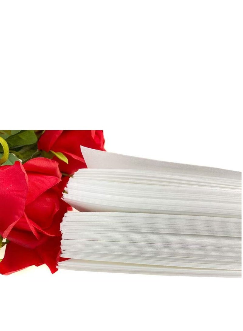 يوكا 100 قطعة مناديل شمعية احترافية مستطيلة بيضاء غير منسوجة لإزالة الشعر من الجسم والوجه، تجعل البشرة ناعمة، مناسبة لصالونات التجميل والاستخدام المنزلي. - Image 3