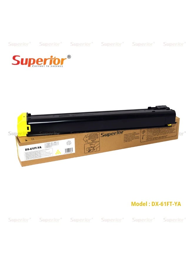 SOS Superior Superior MX-61FT-YA Yellow Compatible Toner Cartridge – Replacement for Sharp MX-61FT – For Sharp MX-2630N / MX-3050N / MX-3550N / MX-4050N / MX-5050N / MX-6050N and More - Image 1