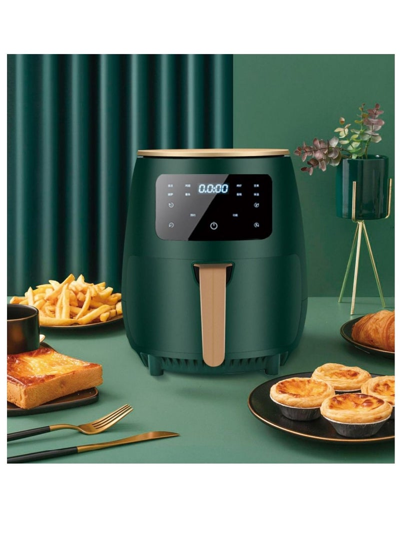 Smart Air Fryer - 4.5L Large Capacity - Automatic Electric Fryer - Screen Touch Control Panel - Auto Power Off - Intelligent Temperature Control - Non-stick Coating -  Oil-free Baking - Home Oven - 1400W