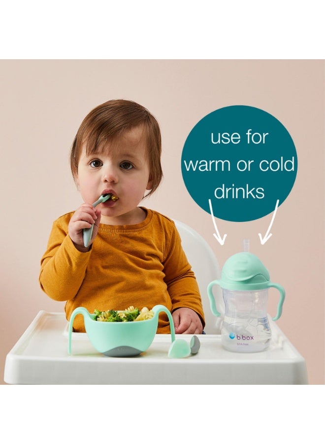 B.Box Leakproof Sippy Cup with Weighted Straw | 240ml (8.1 fl oz) | BPA Free | Easy Grip Handles | For Babies & Toddlers â€“ Lemon - Image 5