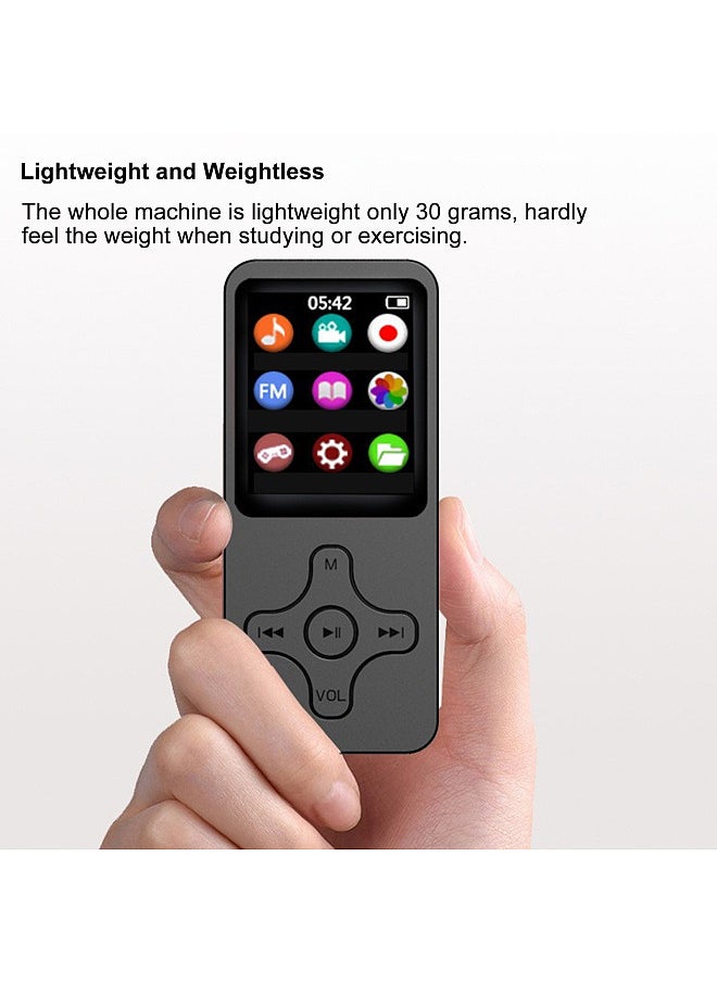 Generic - Mp3 Mp4 Player with BT4.0 Digital Screen with Speaker Portable HiFi Sound Student Player Walkman Player Digital Music Player with FM Radio Recorder E-book - Image 1
