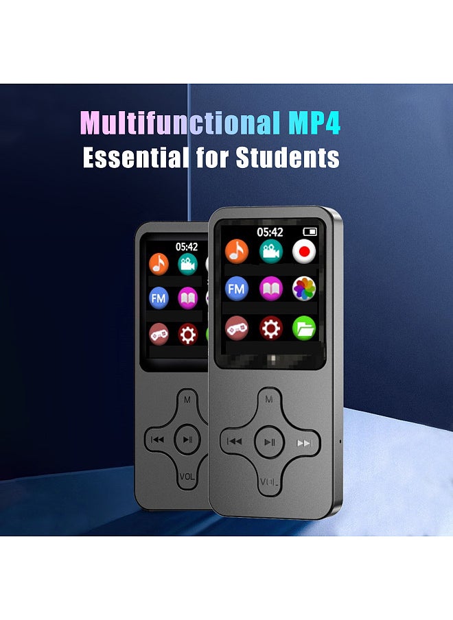 Generic - Mp3 Mp4 Player with BT4.0 Digital Screen with Speaker Portable HiFi Sound Student Player Walkman Player Digital Music Player with FM Radio Recorder E-book - Image 1