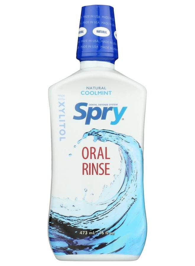 Spry Xylitol Oral Rinse, Natural Cool Mint - 16 fl oz - Image 3
