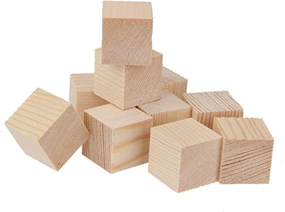 PRAVI Enterprise Wooden Blocks Square Cubes for Art Craft DIYFurnitureDecorationGaming etc 1X1X1 INCH 40 - Image 2