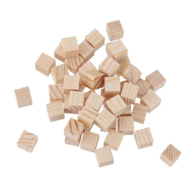 PRAVI Enterprise Wooden Blocks Square Cubes for Art Craft DIYFurnitureDecorationGaming etc 1X1X1 INCH 40 - Image 5