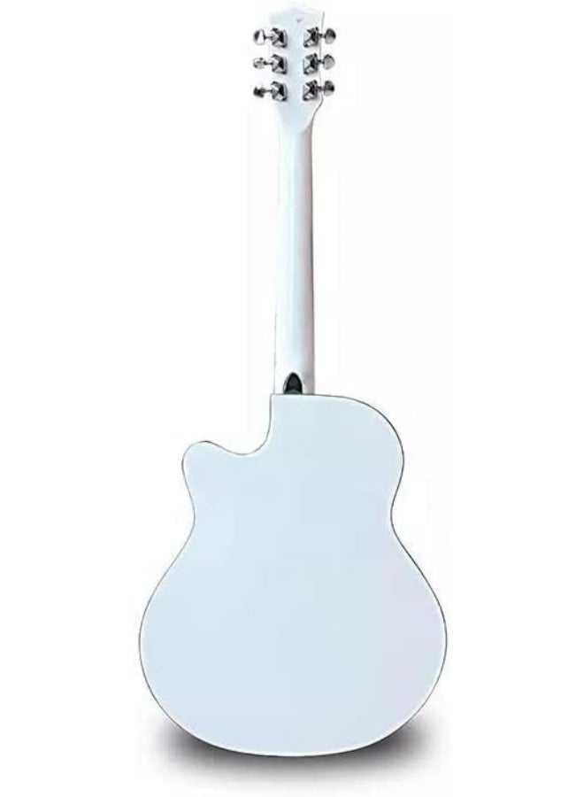 Megarya 38 Inch Acoustic White Guitar - Image 3