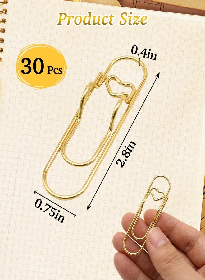 Gaahkai 30PCS Paper Clip Pen Holder, Multi Function Metal Paperclip Pen Holders for Notebook Journal - Image 2