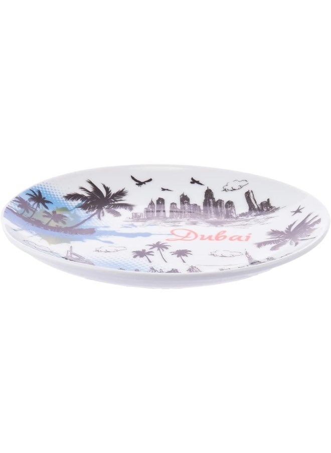 AKDC - AKDC Dubai Souvenir Plate 15Cm X 15Cm X 1Cm White - Image 1