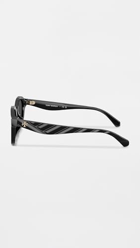 Tory Burch Women's Kira Phantos Sunglasses, Black/Blue, One Size - Image 3